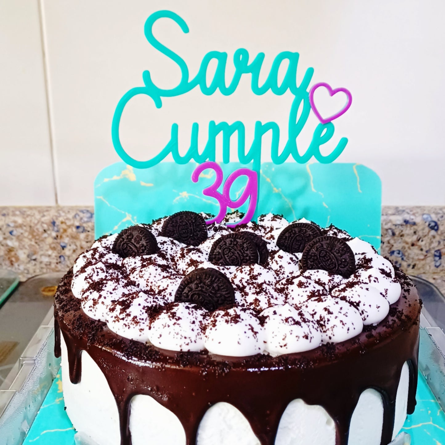 Topper Cumple Corazón