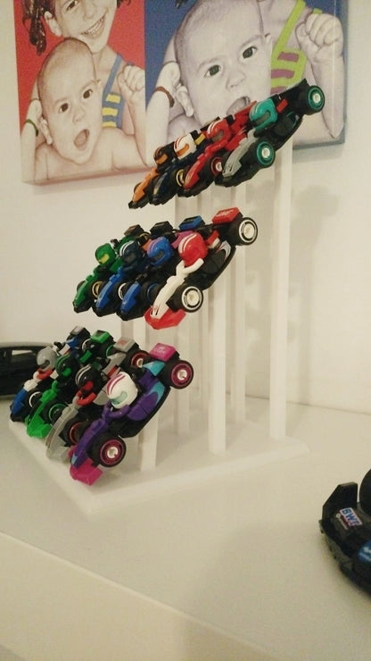 Expositor Lego F1 minifigures